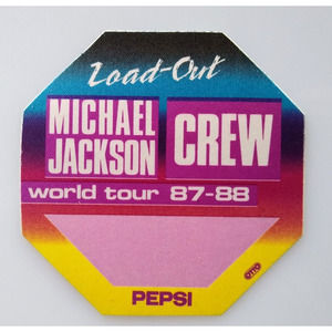 Michael Jackson Backstage Pass 1987 Bad Tour Vintage Original Pop Music Cloth